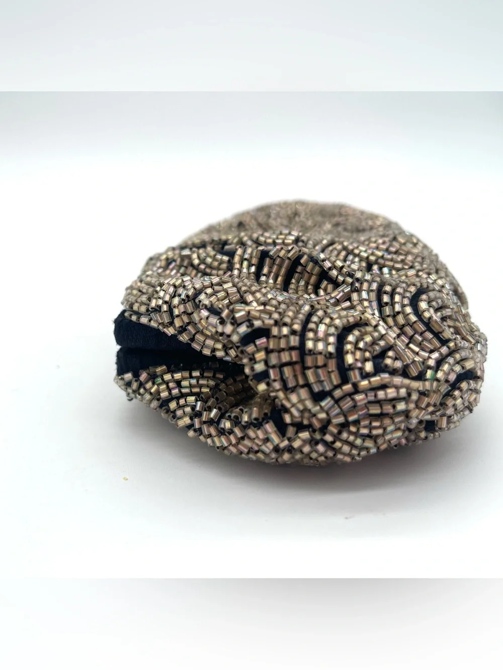 Anthropologie Miss Albright Beaded Evening Clutch Clamshell Chain Strap NWT